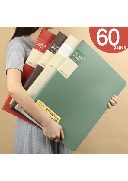 40 Cep Stili A3 Cep Dosya Albümü Resimler Belgeler Çanta 8K Klasör Sanat Koleksiyonu Organizer Ofis Öğrenci Malzemeleri (Yurt Dışından)