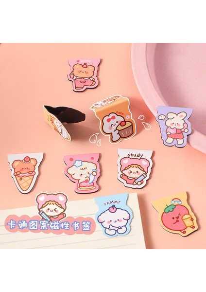 D Stili Sevimli Çizgi Ayı Manyetik Kitap Ayracı Kağıt Klipsi Tavşan Öğrenci Kırtasiye Kitap Yer Işareti Okul Ofis Malzemeleri (Yurt Dışından) indirimleri