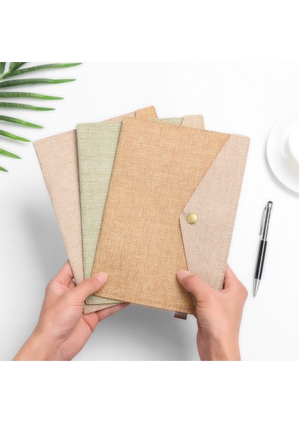 Kahve S Tarzı 1Pc A4A5 Taklit Keten Büyük Kapasiteli Belge Çantası Basit Kanvas Keçe Dosya Çantası Iş Dosya Klasörleri Ofis Okul Malzemeleri (Yurt Dışından)