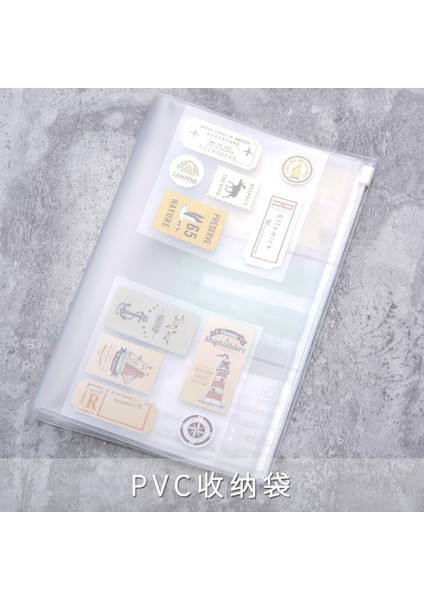 L Standart Stil Seyahatçi Defteri Pvc Saklama Çantası Fermuar Kart Cebi Klasörü A5 Standart Taşınabilir Pasaport Boyutu (Yurt Dışından)