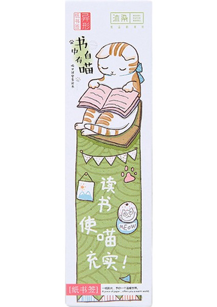 Kedi Stili Sevimli Komik Kedi Ayraç Kağıt Karikatür Hayvanlar Kitap Ayraçları Promosyon Kırtasiye Film Kitap Işaretleri Malzemeler (Yurt Dışından)