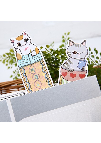 Kedi Stili Sevimli Komik Kedi Ayraç Kağıt Karikatür Hayvanlar Kitap Ayraçları Promosyon Kırtasiye Film Kitap Işaretleri Malzemeler (Yurt Dışından) modelleri
