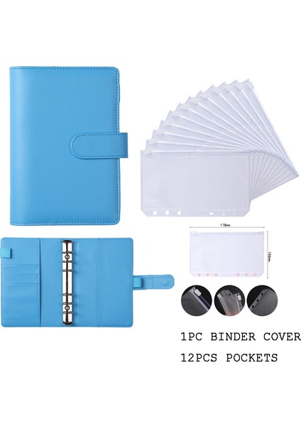 Mavi Stil A6 Pu Bütçe Cüzdanı Defter Fermuar Cebi Makaron Lazer Renkli Kapak Günlük Ajanda Planlayıcı Dosya Okul Malzemeleri (Yurt Dışından)