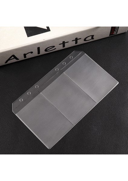 A6- 3 Yuva Stili A5 A6 Şeffaf Saklama Kartları Tutucu Aksesuarlar Pvc Halkaları Defter 6 Delikli Gevşek Yaprak Dosyalama Saklama Çantaları (Yurt Dışından)