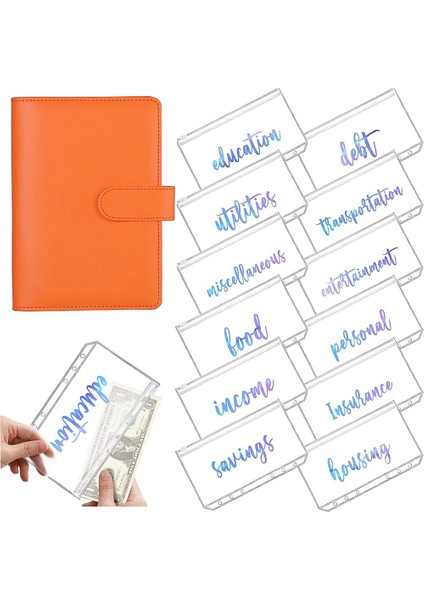 Mavi Beyaz-12 Adet Tarzı A6 Pvc Gökkuşağı Defter (Yurt Dışından)