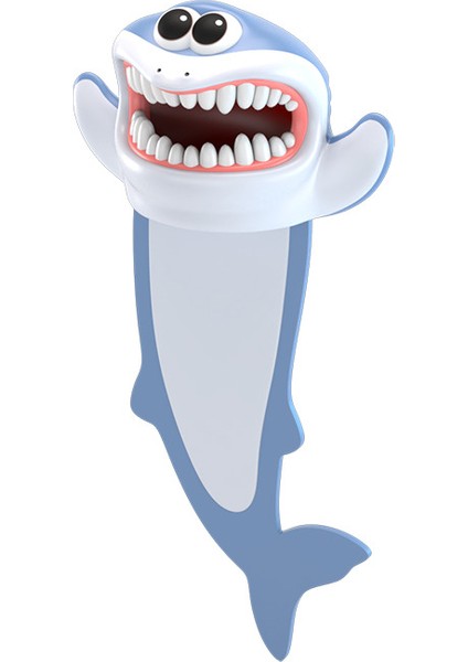 Köpekbalığı Tarzı Yaratıcı 3D Komik Hayvan Ayraç Kutu Paketleme Sevimli Karikatür Kitap Açacı Çocuklar Için Ayraçlar (Yurt Dışından)