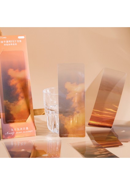 D Stili Gökyüzü Bulutları İle Transparan Kitap Ayraçları Seti - Öğretmenler Ve Kızlar Için Ofis Ve Okul Için Benzersiz (Yurt Dışından) fırsatları