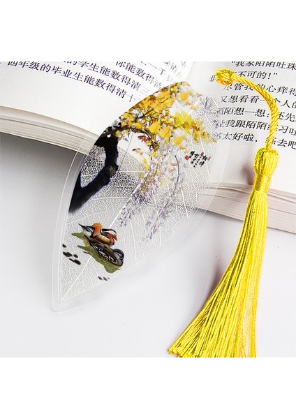 No.17 Stili Çin Tarzı Yaprak Damarı Ayraç Pembe Kız Kalp Antika Manzara Ayraç Ofis Okul Öğrenci Kırtasiye Malzemesi (Yurt Dışından)