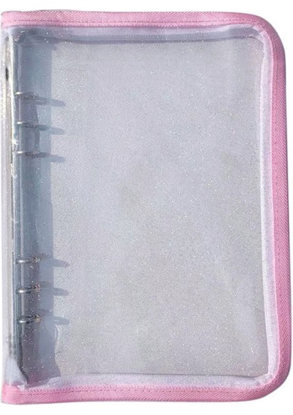 Pembe A6 Stili A5 A6 Zipper Pvc Defter Kapaklı 6 Delikli Halka Dosya Bağlayıcı Defter Ofis Planlayıcı Kore Kırtasiye (Yurt Dışından)