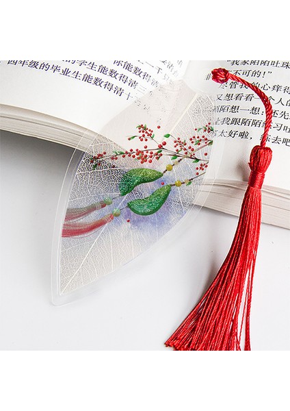 No.14 Tarzı Çin Tarzı Yaprak Damarı Ayraç Pembe Kız Kalp Antika Manzara Ayraç Ofis Okul Öğrenci Kırtasiye Malzemesi (Yurt Dışından)