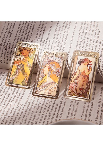 No.2 Tarzı Dört Mevsim Serisi Metal Oyuk Ayraç Yaratıcı Retro Ayraçlar Kitap Klasörü Ofis Okul Malzemeleri Kırtasiye (Yurt Dışından) fiyatları