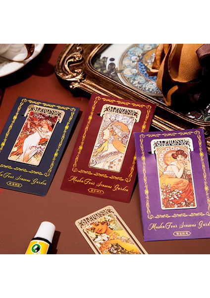 No.2 Tarzı Dört Mevsim Serisi Metal Oyuk Ayraç Yaratıcı Retro Ayraçlar Kitap Klasörü Ofis Okul Malzemeleri Kırtasiye (Yurt Dışından) fırsatları