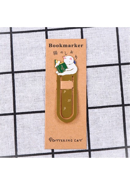 G Tarzı 1 Adet Sevimli Karikatür Kedi Ayraç Kawaii Kırtasiye Kağıt Kelepçe Metal Ayraç Kırtasiye Kitap Tutucu Öğrenci Ofis Okul Malzemeleri (Yurt Dışından)