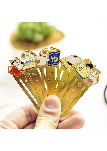 G Tarzı 1 Adet Sevimli Karikatür Kedi Ayraç Kawaii Kırtasiye Kağıt Kelepçe Metal Ayraç Kırtasiye Kitap Tutucu Öğrenci Ofis Okul Malzemeleri (Yurt Dışından) fırsatları