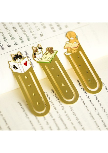 G Tarzı 1 Adet Sevimli Karikatür Kedi Ayraç Kawaii Kırtasiye Kağıt Kelepçe Metal Ayraç Kırtasiye Kitap Tutucu Öğrenci Ofis Okul Malzemeleri (Yurt Dışından) indirimleri