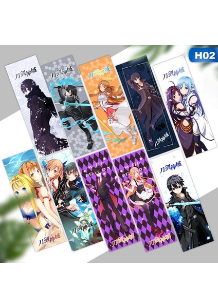 H02 Stili Anime Sword Art Online Kağıt Ayraç Japon Tarzı Okuma Kitap Işaretleri (Yurt Dışından)