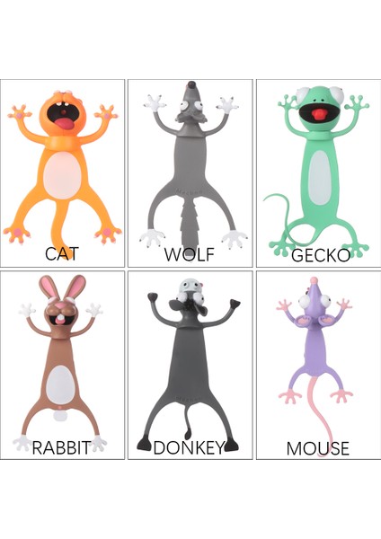 Denizanası Tarzı 3D Stereo Karikatür Hayvan Stil Yaratıcı Kitap Ayraçları Pvc Malzeme Komik Öğrenci Okul Kırtasiye Çocuklar Ayraçlar (Yurt Dışından) fırsatları