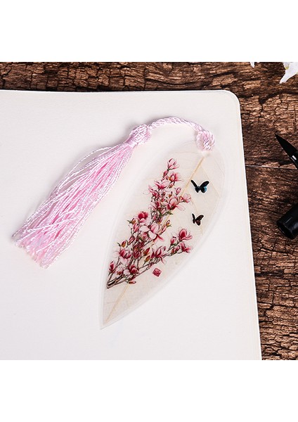 Eylül Stili 1 Adet Sevimli Klasik Zarafet Yaratıcı Ponponlu Yaprak Desenli Çin Rüzgarı Doğal Koleksiyon Yaprak Damgalı Kitap Ayracı Yaratıcı Kırtasiye (Yurt Dışından)