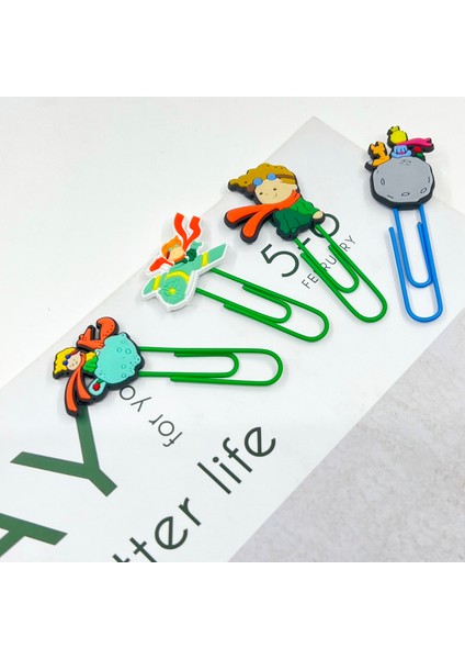 4124-02 8'Li Stil Çocuk Edebiyatı Pvc Kitap Ayraç Sayfa Tutucu Kağıt Klips Okul Ve Ofis Malzemeleri Öğrenci Kırtasiye Aksesuar (Yurt Dışından) modelleri