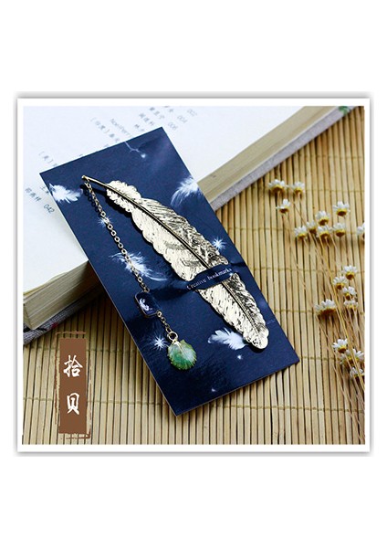 Alma Stili 1 Adet Retro Metal Tüy Ayraç Marque Sayfa Yaratıcı Kitap Işareti Kore Ofis Malzemeleri Paketi Okul Malzemeleri (Yurt Dışından)