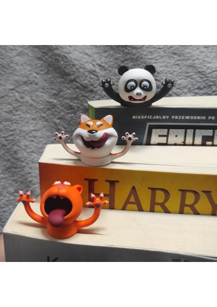 2 Eşek Tarzı Korkmuş Panda Kedi Shiba Inu Yaratıcı Komik Pvc 3D Kitap Ayracı Karikatür Hayvan Fok Ahtapot Canlı Kitap Işaretciler Çocuklar Için (Yurt Dışından)