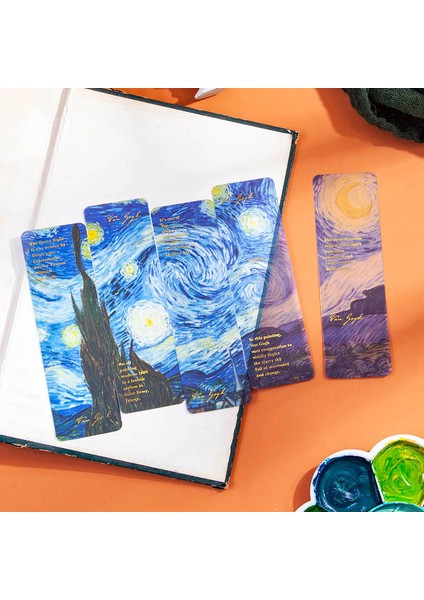 Bir Stil Sanatçı Renkli Yağlı Boya Tablo Ayracı Pvc Okuma Ayracı Van Gogh Yıldızlı Gökyüzü Kitap Sayfa Işaretçisi Kırtasiye Malzemeleri (Yurt Dışından) indirimleri