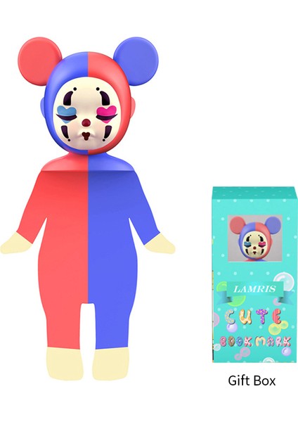 Kadın Palyaço Tarzı Yaratıcı 3D Stereo Ayraç Sevimli Karikatür Hayvan Kitap Işareti Kawaii Kedi Palyaço Ayraç Kızlar Kırtasiye Okul Malzemeleri (Yurt Dışından)
