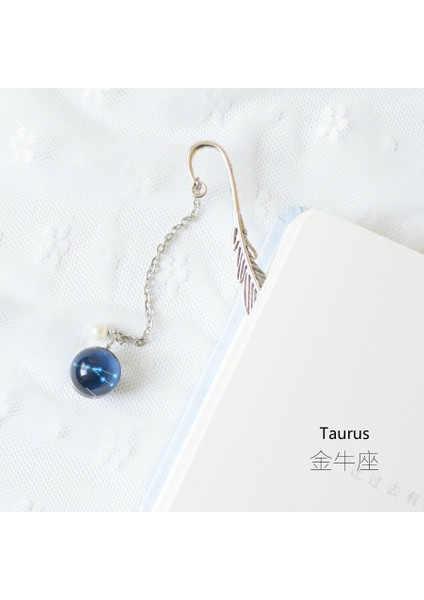 Boğa Stili Yaratıcı Parlak Yıldız Işığı 12 Takımyıldız Ayraç Kolye Metal Kitap Ayracı Ofis Kırtasiye Okul Malzemeleri (Yurt Dışından)