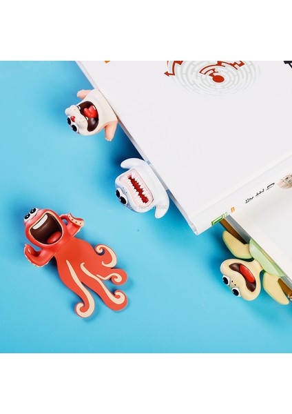 Ahtapot Stili 3D Stereo Çizgi Film Karikatür Hayvan Yer Imleri Sevimli Kedi Pvc Malzeme Komik Öğrenci Okul Kırtasiye Çocuk Yer Imi (Yurt Dışından) modelleri