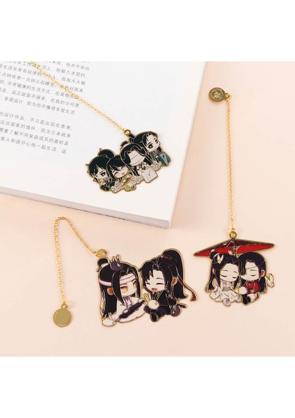 B 3 Tarzı The Untamed Mo Dao Zu Shi Büyücü Ustası Wei Wuxian Lan Wangji Metal Oyma Ayraç (Yurt Dışından)