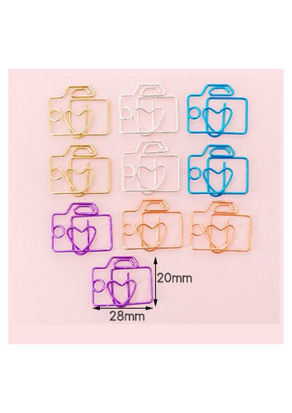 No.10 Tarzı Sevimli Kalp Dondurma Metal Ayraç Kağıt Klibi Kitap Ayracı Kawaii Kırtasiye Okul Malzemeleri (Yurt Dışından)