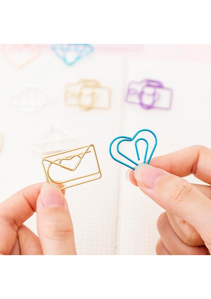 No.10 Tarzı Sevimli Kalp Dondurma Metal Ayraç Kağıt Klibi Kitap Ayracı Kawaii Kırtasiye Okul Malzemeleri (Yurt Dışından) indirimleri