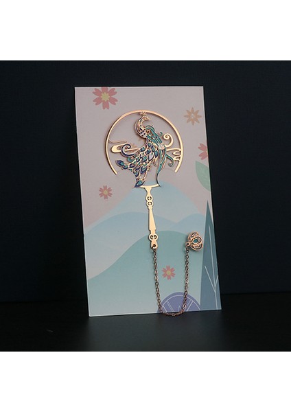 No.5 Tarzı Öğretmen si Öğrenci Kırtasiye Okul Malzemeleri Için 1 Adet Metal Tavuskuşu Yer Işareti Sevimli Kedi Japon Balığı Pirinç Püskül Retro Kitap Ayraç (Yurt Dışından)