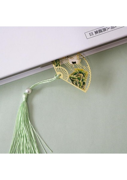 N Tarzı Metal Ayraç Çin Tarzı Katlanabilir Abanık Kağıt Okuma Ayraçları Yaratıcı Kitap Sayfa Işaretleyici Kırtasiye Malzemeleri Renkli Ayraçlar (Yurt Dışından) fırsatları