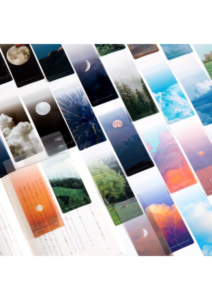 F Stili Gökyüzü Bulutları İle Transparan Kitap Ayraçları Seti - Öğretmenler Ve Kızlar Için Ofis Ve Okul Için Benzersiz (Yurt Dışından) modelleri