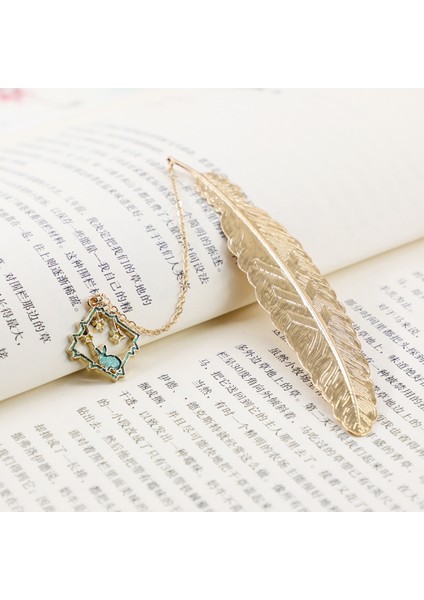 O Tarzı Ezone 1 Adet Metal Tüy Kitap Ayracı Yaratıcı Kolye Arkadaşlar Için Kırtasiye Okul Ofis Malzemesi (Yurt Dışından)