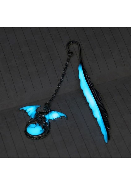 Karanlıkta Parlayan Lüminesans Kitap Ayracı Yaratıcı Tüy Ejderha Yer Işareti Etiketi Okul Ofis Kırtasiye W91A (Yurt Dışından) fiyatları