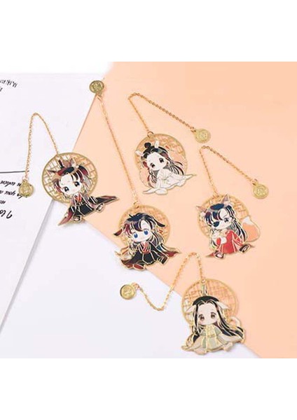 B 5 Stili The Untamed Mo Dao Zu Shi Büyücü Ustası Wei Wuxian Lan Wangji Metal Oyuk Yer Işaretleme (Yurt Dışından)