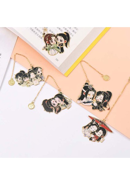 B 5 Stili The Untamed Mo Dao Zu Shi Büyücü Ustası Wei Wuxian Lan Wangji Metal Oyuk Yer Işaretleme (Yurt Dışından)