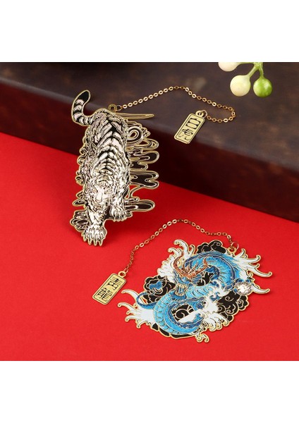 Stil 6 Stili Yeni Çin Tarzı Retro Efsanevi Ayraç Püsküllü Yaratıcı Metal Oyuk Ejderha Kaplan Kitap Kelepçesi Öğrenci Ofis Malzemeleri (Yurt Dışından) modelleri