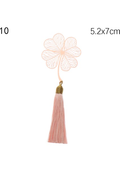 10 Stili Yazın Çin Tarzı Antika Yaprak Metal Ayraç Damarsız Akçaağaç Yapraklı Püsküllü Kayısı Yaprağı Kitap Ayraçı Mücevherat Kitap Tutucu (Yurt Dışından)