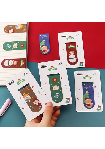 No.2 Tarzı Karikatür Noel Mıknatıslı Kitap Ayraçları Sevimli Mıknatıs Sayfa Işaretleyiciler Sayfa Klipsleri Kitap Işaretleyici Öğrenci Ofis Okuma Kırtasiye Için (Yurt Dışından) fiyatları