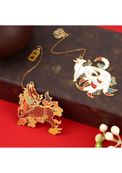 Stil 16 Stil Yeni Çin Tarzı Retro Efsanevi Ayraç Püsküllü Yaratıcı Metal Oyuk Ejderha Kaplan Kitap Kelepçesi Öğrenci Ofis Malzemeleri (Yurt Dışından) fiyatları