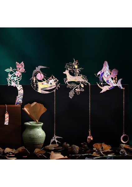 Yıldız Balinalar Tarzı 10 Desigese Antik Tarz Ülke Gelgit Yolu Işığında Buluşan Geyik Balina Metal 10Cm Yaratıcı Estetik Ayraç Kutusu (Yurt Dışından) fiyatları