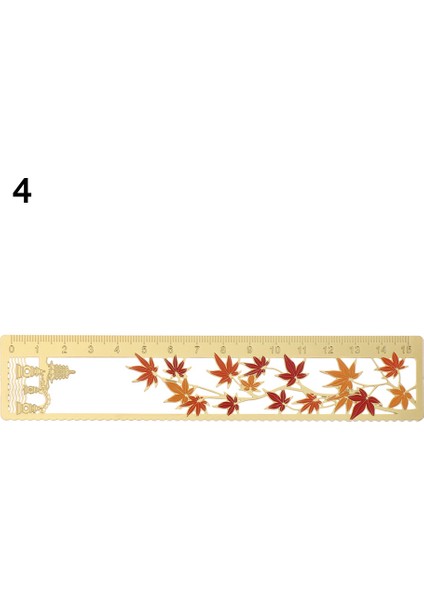 A-4 Stili Retro Çin Tarzı Oyuk Metal Ayraç Cetvel Kitap Tutucu Çok Fonksiyonlu Kitap Klipsi Çocuk si Okul Ofis Kırtasiye Malzemeleri (Yurt Dışından)