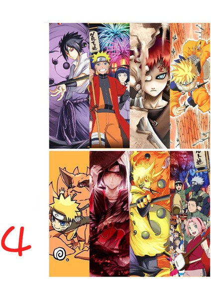 Stil 4 Stil Sasuke Anime Ayraçlar Su Geçirmez Şeffaf Pvc Plastik Ayraç Güzel Kitap Ayraçları (Yurt Dışından)