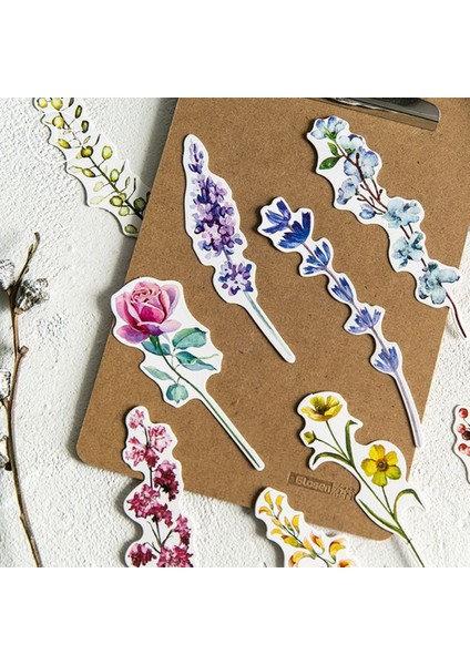 30 Adet-Kutu Stili Yeni Bitkiler Çiçek Kağıt Ayraç Kırtasiye Kitap Ayraç Kitap Tutucu Mesaj Kartı Okul Malzemeleri Kart Öğrenciler Için (Yurt Dışından) modelleri