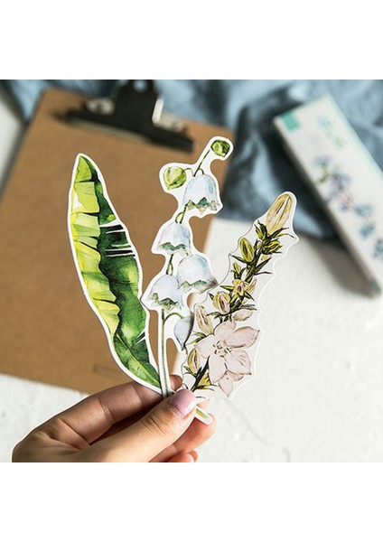 30 Adet-Kutu Stili Yeni Bitkiler Çiçek Kağıt Ayraç Kırtasiye Kitap Ayraç Kitap Tutucu Mesaj Kartı Okul Malzemeleri Kart Öğrenciler Için (Yurt Dışından) indirimleri