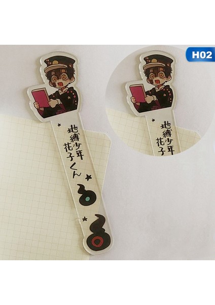 H02 Stili Tuvalet-Bound Hanako-Kun Anime Kitap Ayracı Overlay Vurgulama Okuma Ayracı Okuma Yardımcısı Kitap Desteği - E-Ticaret Başlığı (Yurt Dışından)