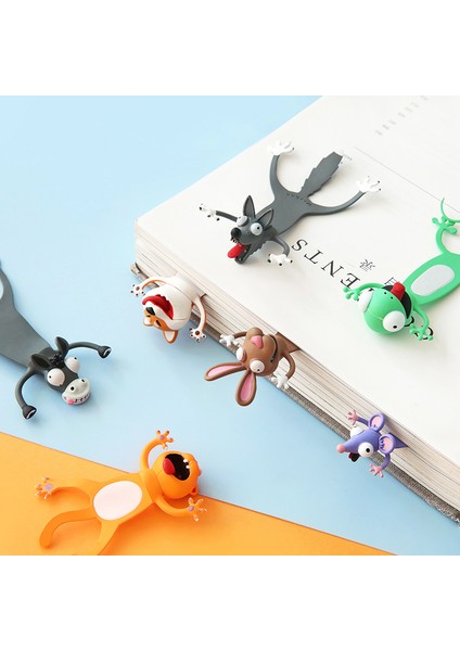 Eşek Tarzı Yaratıcı 3D Stereo Yer Işareti Sevimli Karikatür Hayvan Işaretçi Çocuk ler Okul Kırtasiye Malzemeleri Kawaii Kedi Panda Sayfa Yer Işareti (Yurt Dışından)